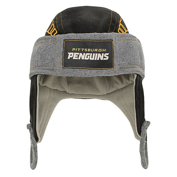 Youth Black Pittsburgh Penguins Fleece Hockey Helmet Hat