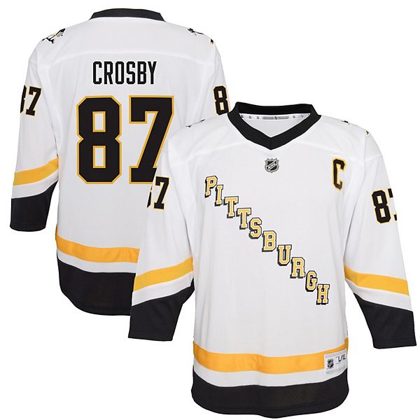 CROSBY CCM Vintage Collection 1977 Pittsburgh Penguins White 550 Air-knit  Jersey