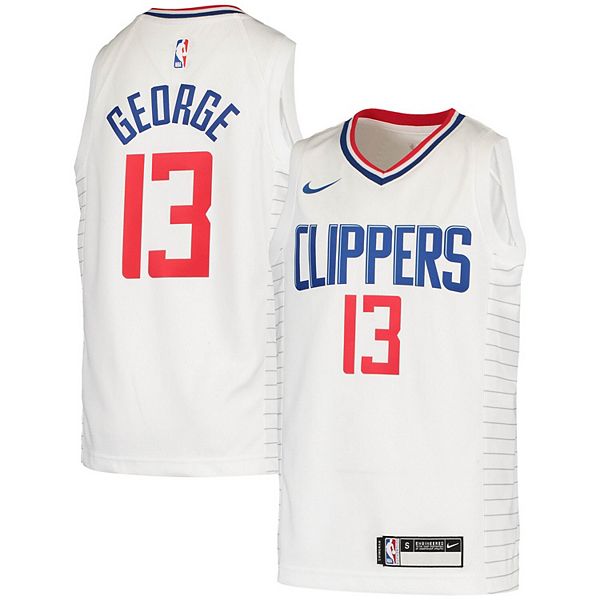 Youth Nike Paul George White LA Clippers 2020/21 Swingman Jersey