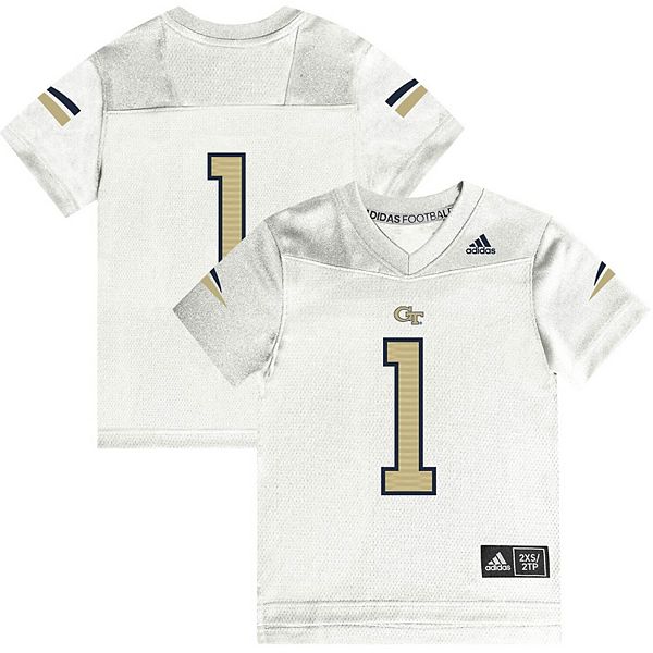 Toddler adidas #1 White Georgia Tech Yellow Jackets Replica ... Toddler adidas #1 White Georgia Tech Yellow Jackets Replica ...