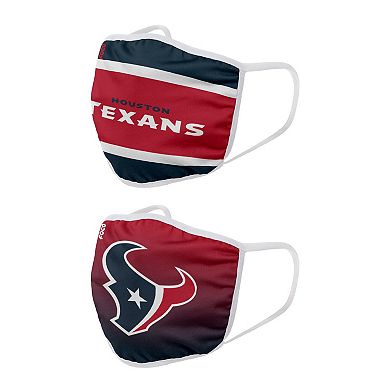 FOCO Houston Texans Adult Printed Face Covering 2-Pack