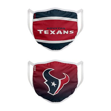 FOCO Houston Texans Adult Printed Face Covering 2-Pack