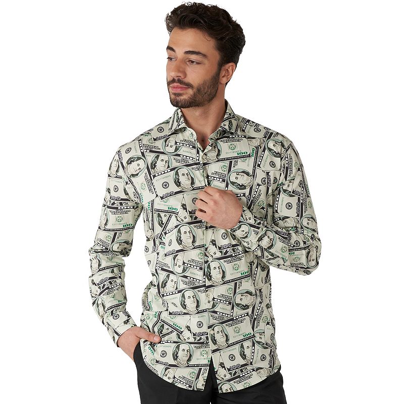 Mens OppoSuits Patterned Button-Down Shirt, Size: XS, Multicolor