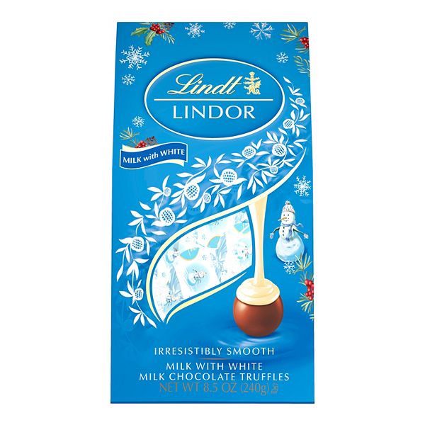 Lindt Lindor Holiday Milk and White Snowman Chocolate Candy Truffles 8.