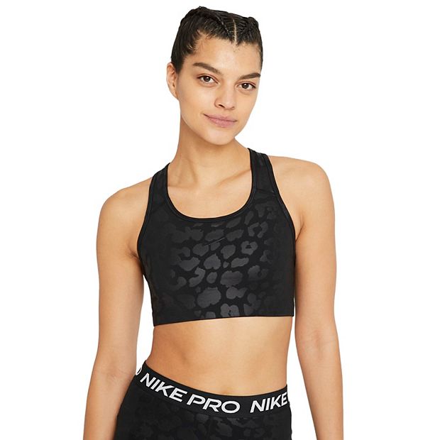 Nike Swoosh Women's Medium Support 1 Piece Pad Sports Bra Black size XS