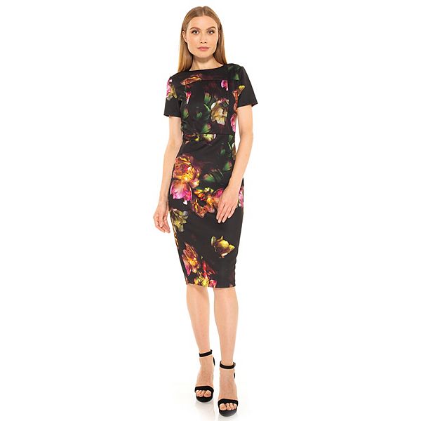 Women's ALEXIA ADMOR Kristina Floral Midi Sheath Dress