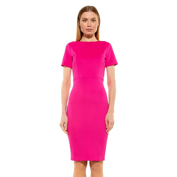 Women's ALEXIA ADMOR Scuba Midi Sheath Dress