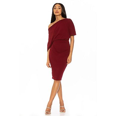 Women's ALEXIA ADMOR Olivia Draped One-Shoulder Sheath Dress