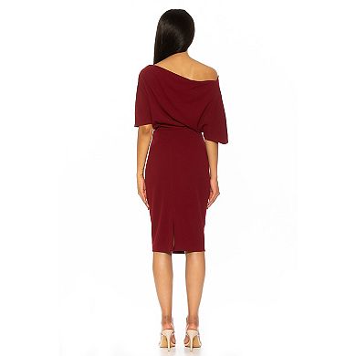 Women's ALEXIA ADMOR Olivia Draped One-Shoulder Sheath Dress