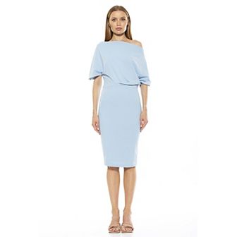 Women's ALEXIA ADMOR Olivia Draped One-Shoulder Sheath Dress