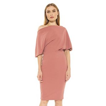 Women's ALEXIA ADMOR Olivia Draped One-Shoulder Sheath Dress