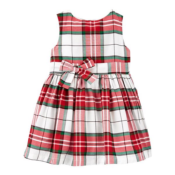 Baby Girls Carter's Plaid Sateen Holiday Dress