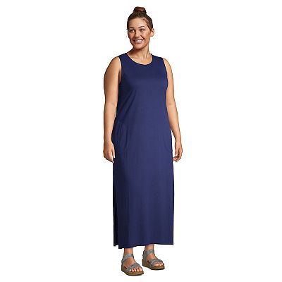 Plus Size Lands End Swim Cover Up Maxi Dress