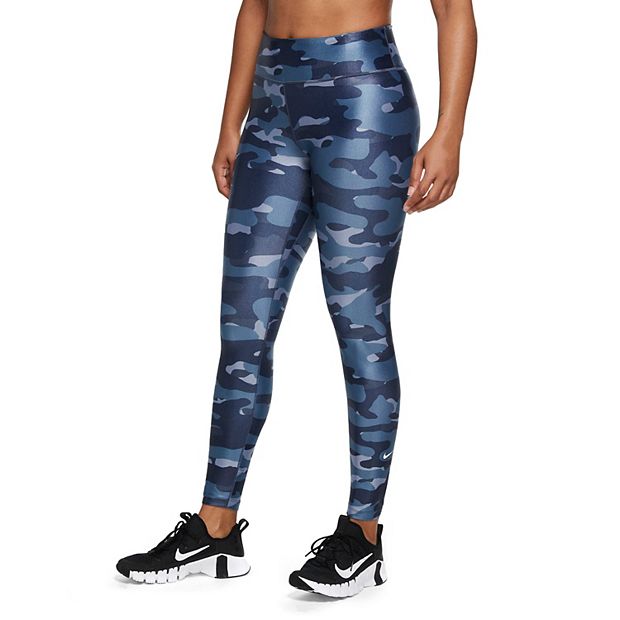Nike One Dri-FIT Women's Mid-Rise Crop Tights - Blue