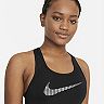 Women's Nike Dri-FIT Swoosh Icon Clash Medium-Support Non-Padded Graphic Sports Bra