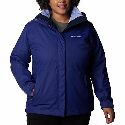 Plus Size Columbia Tunnel Falls Hood 3 in 1 Systems Jacket