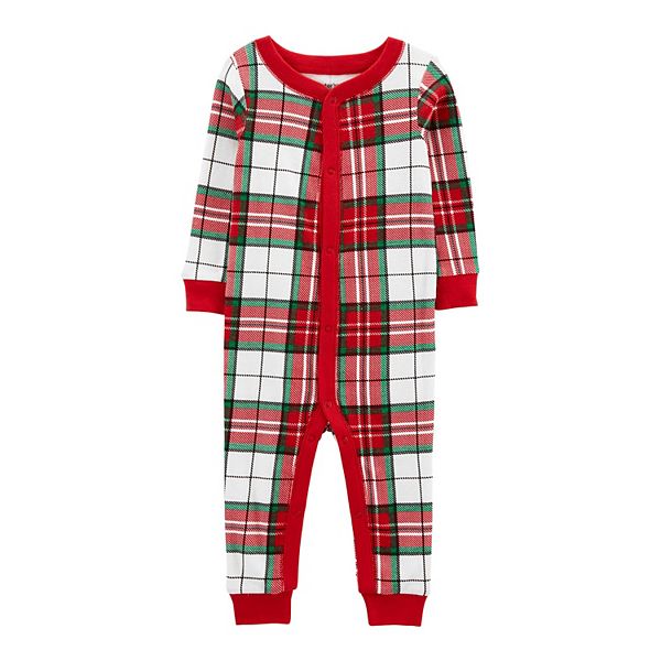 Baby Carter's Plaid Snap-Up Footless Pajamas