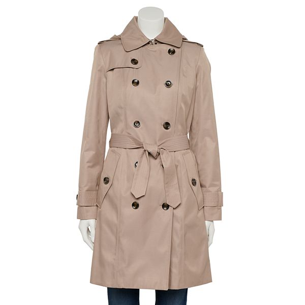 Double breasted discount coat with hood