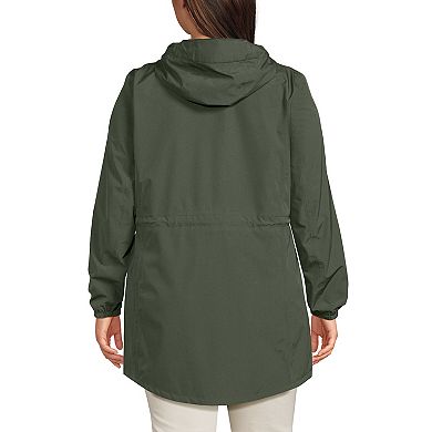 Plus Size Lands' End Hooded Packable Raincoat