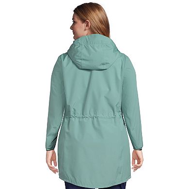 Plus Size Lands' End Hooded Packable Raincoat