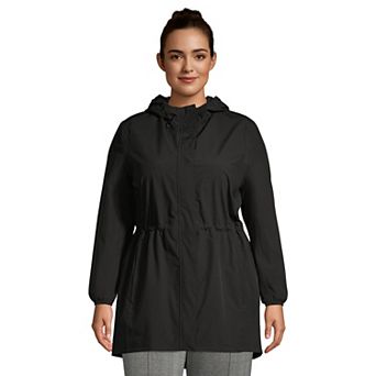 Plus Size Lands' End Hooded Packable Raincoat