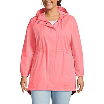 Plus Size Lands' End Hooded Packable Raincoat
