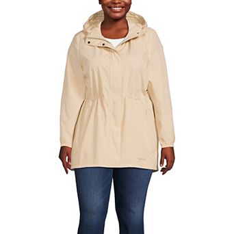 Plus Size Lands' End Hooded Packable Raincoat
