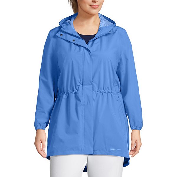 Plus Size Lands' End Hooded Packable Raincoat