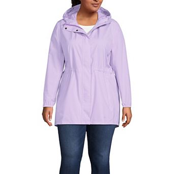 Plus Size Lands' End Hooded Packable Raincoat