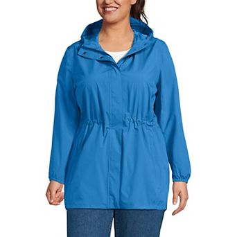 Plus Size Lands' End Hooded Packable Raincoat