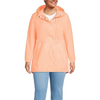 Plus Size Lands' End Hooded Packable Raincoat