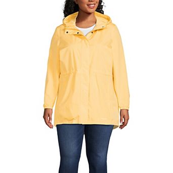 Plus Size Lands' End Hooded Packable Raincoat