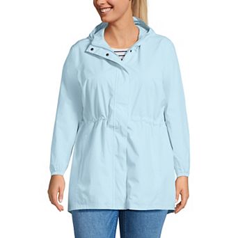 Plus Size Lands' End Hooded Packable Raincoat