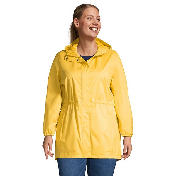 Plus Size Lands' End Hooded Packable Raincoat