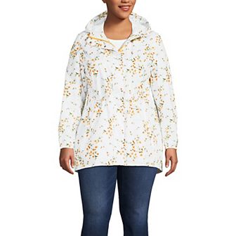 Plus Size Lands' End Hooded Packable Raincoat