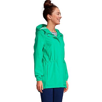 Women's Lands' End Hooded Packable Raincoat