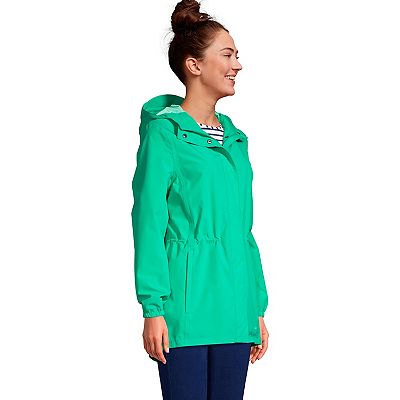 Women s Lands End Hooded Packable Raincoat