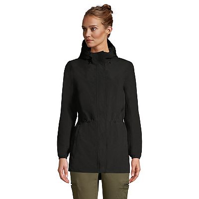 Women s Lands End Hooded Packable Raincoat