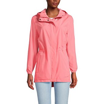 Women's Lands' End Hooded Packable Raincoat