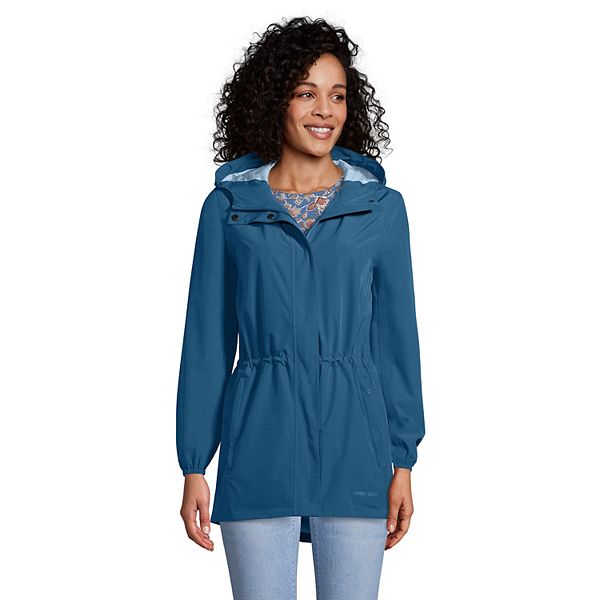 Women's Lands' End Hooded Packable Raincoat