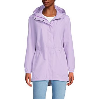 Women's Lands' End Hooded Packable Raincoat