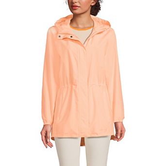 Women's Lands' End Hooded Packable Raincoat