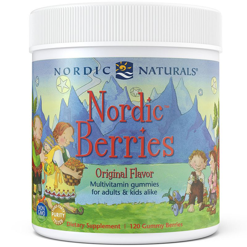Nordic Naturals Nordic Berries Multivitamin Gummies  Great-Tasting  120 Ct