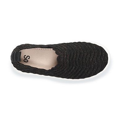 SO® Everly 2 Girls' Knit Slip-On Sneakers