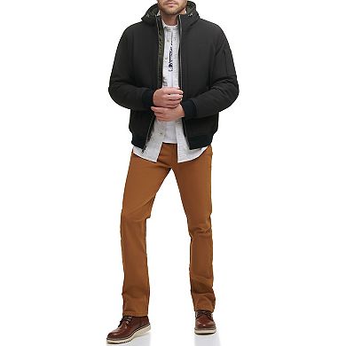 Men's Dockers® Softshell Bomber Performance Hoodie with Contrast Bib