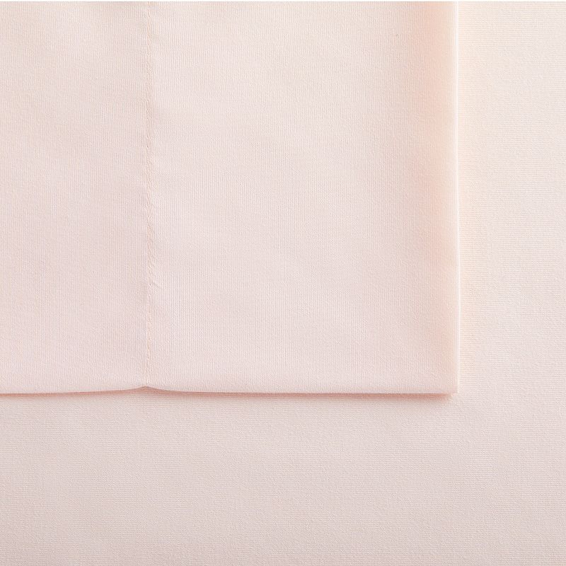 Serta Simply Clean Sheet Set, Pink, TWINXL SET