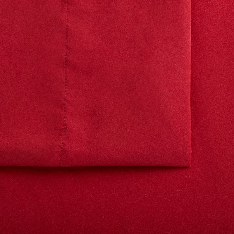 Serta Simply Clean Sheet Set, Red, Twin