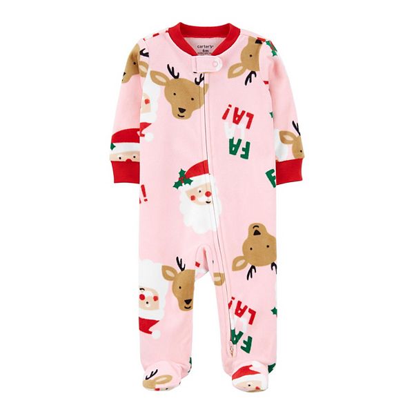 Baby Carter's Santa Zip-up Fleece Sleep & Play