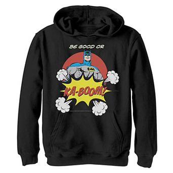 Boys 8-20 DC Comics Batman Ka-Boom Pop Art Text Poster Graphic Fleece Hoodie