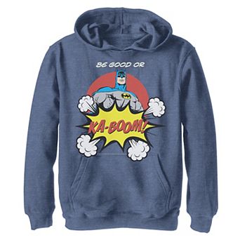 Boys 8-20 DC Comics Batman Ka-Boom Pop Art Text Poster Graphic Fleece Hoodie